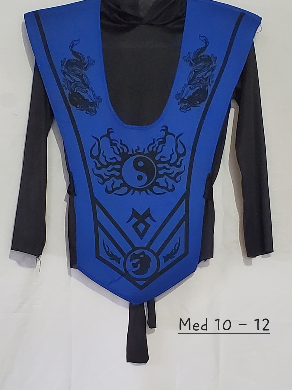 Blue Graphic Martial Arts-Inspired Costume Ninja- Pants Arnt Incuded